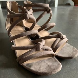 Lauren Conrad Strappy Velvet Wedges